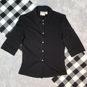 XS | Country Road | 3/4 Sleeve Classic Collared Button Down Shirt
